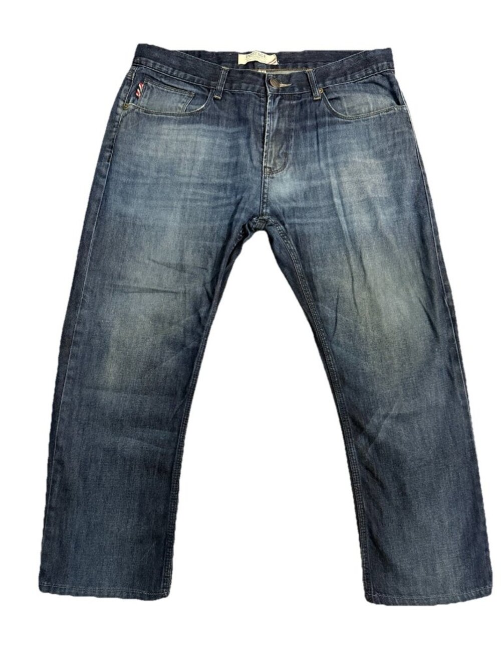 Postage Jeans men's 34 relaxed straight blue denim pants retro Y2K